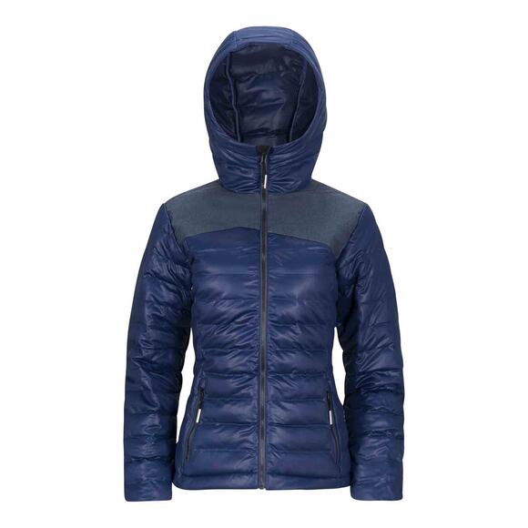 SYNC Performance Jacket Womens Medium Down Puffer Blue Winter Coat Vail $399